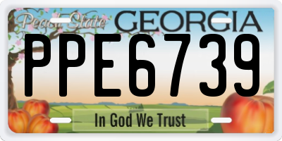 GA license plate PPE6739