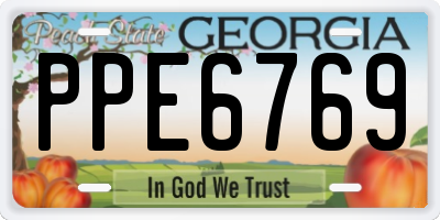 GA license plate PPE6769