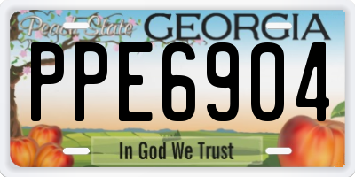 GA license plate PPE6904