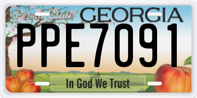 GA license plate PPE7091