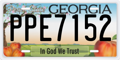 GA license plate PPE7152
