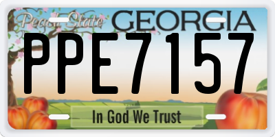 GA license plate PPE7157