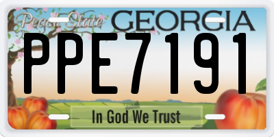GA license plate PPE7191