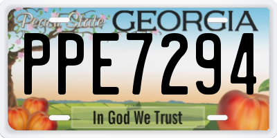 GA license plate PPE7294