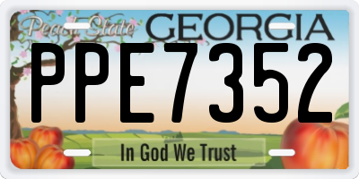 GA license plate PPE7352