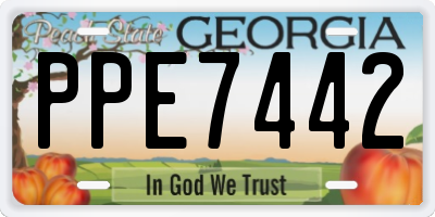 GA license plate PPE7442