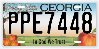 GA license plate PPE7448