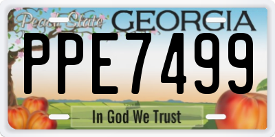 GA license plate PPE7499