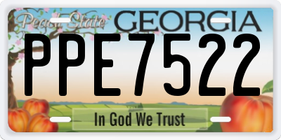 GA license plate PPE7522