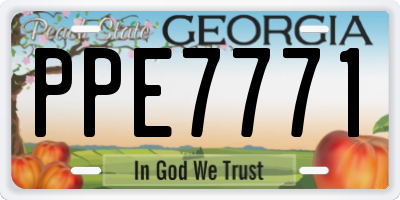 GA license plate PPE7771