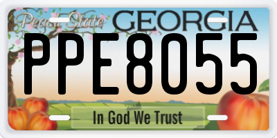 GA license plate PPE8055