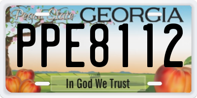 GA license plate PPE8112