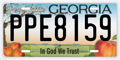 GA license plate PPE8159
