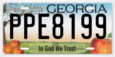 GA license plate PPE8199