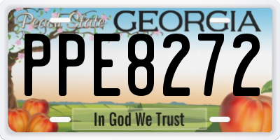 GA license plate PPE8272