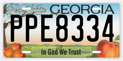 GA license plate PPE8334
