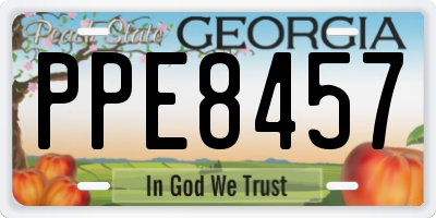GA license plate PPE8457