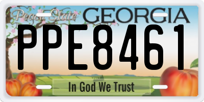 GA license plate PPE8461