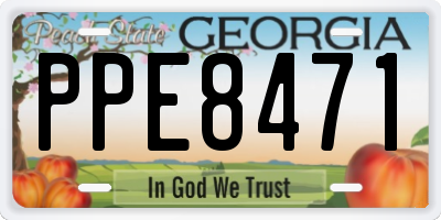 GA license plate PPE8471