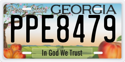 GA license plate PPE8479