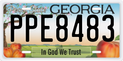 GA license plate PPE8483
