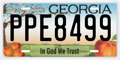 GA license plate PPE8499