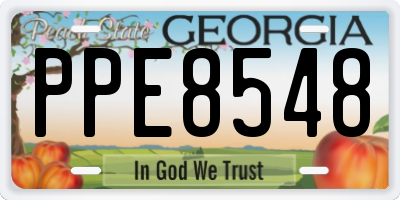 GA license plate PPE8548