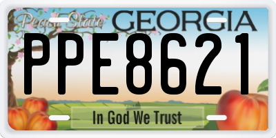 GA license plate PPE8621