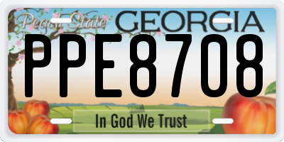 GA license plate PPE8708