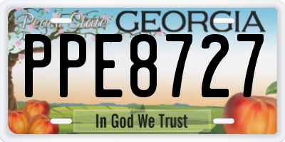 GA license plate PPE8727