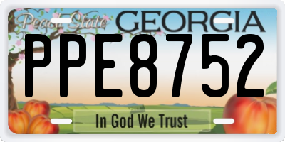 GA license plate PPE8752