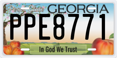 GA license plate PPE8771