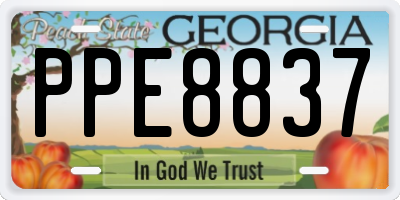 GA license plate PPE8837