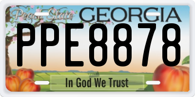 GA license plate PPE8878