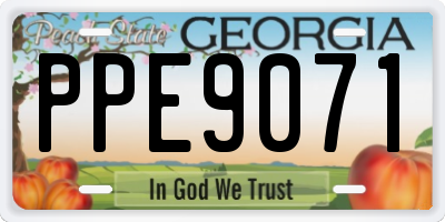 GA license plate PPE9071
