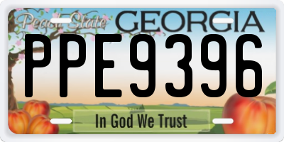 GA license plate PPE9396