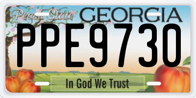 GA license plate PPE9730
