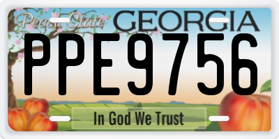 GA license plate PPE9756