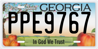 GA license plate PPE9767