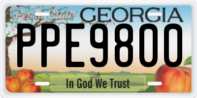 GA license plate PPE9800