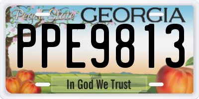 GA license plate PPE9813