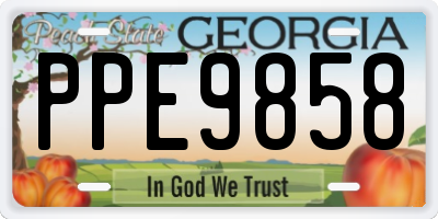 GA license plate PPE9858