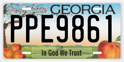 GA license plate PPE9861