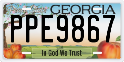 GA license plate PPE9867