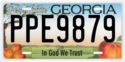 GA license plate PPE9879
