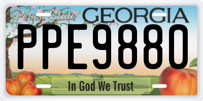 GA license plate PPE9880