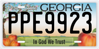 GA license plate PPE9923
