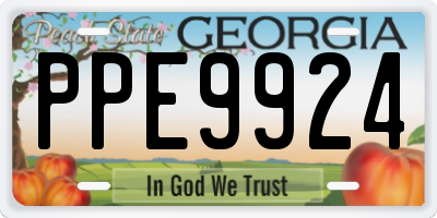 GA license plate PPE9924