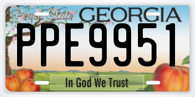 GA license plate PPE9951