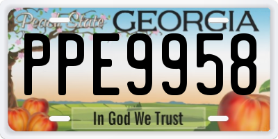 GA license plate PPE9958